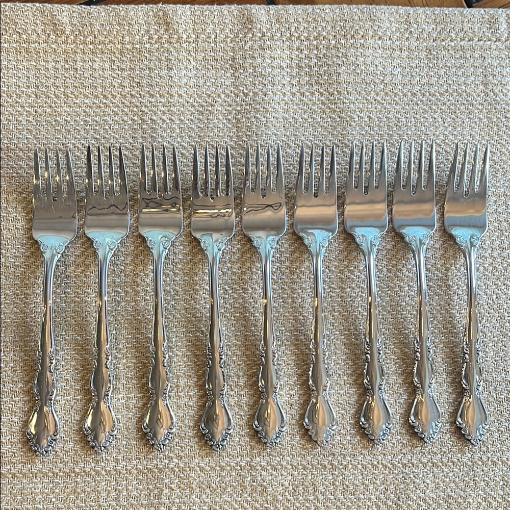 Florelle (Stainless) by IMPERIAL INTL Salad Forks (9)